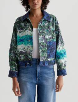 Genni Jacket Moss Art Project Cropped Utility Jacket WOMENS TOPS Photo 2