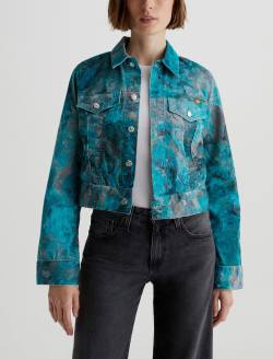 Isa Jacket Ice On Lake Art Project Cropped Trucker Jacket WOMENS TOPS Photo 2