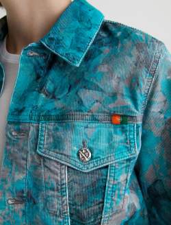 Isa Jacket Ice On Lake Art Project Cropped Trucker Jacket WOMENS TOPS Photo 6