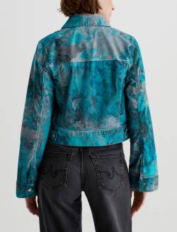 Isa Jacket Ice On Lake Art Project Cropped Trucker Jacket WOMENS TOPS Photo 8