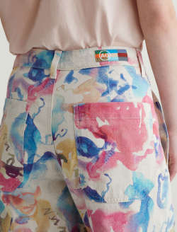 Camille Color Flow Purple Art Project Utility Barrel WOMENS BOTTOMS Photo 7