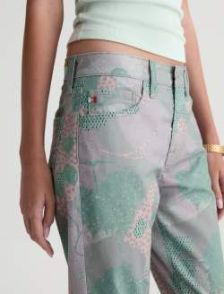 Ex-Boyfriend Pant Camo Grapes Slouchy Slim WOMENS BOTTOMS Photo 4