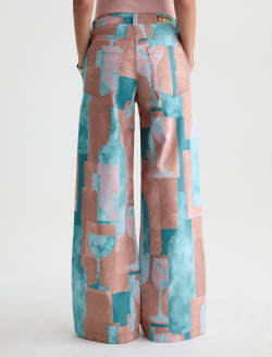 Stella Pant Wine Bottle Low Slung Palazzo WOMENS BOTTOMS Photo 8