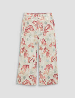 Saige Wide Leg Crop Pants Jombo Rocks Mid-Rise Ankle Fit WOMENS BOTTOMS Photo 1