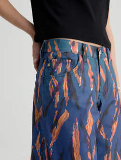 Adria Pant Painting Tiger Navy Low-Rise Wide Leg WOMENS BOTTOMS Photo 4