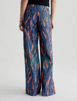 Adria Pant Painting Tiger Navy Low-Rise Wide Leg WOMENS BOTTOMS Photo 8