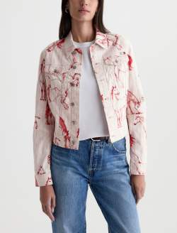 Robyn Jacket Red Horse Slim Trucker WOMENS TOPS Photo 2