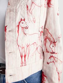 Robyn Jacket Red Horse Slim Trucker WOMENS TOPS Photo 6