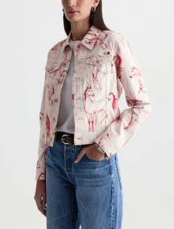 Robyn Jacket Red Horse Slim Trucker WOMENS TOPS Photo 7