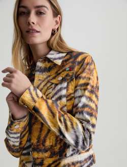 Robyn Jacket Wild Tiger Slim Trucker WOMENS TOPS Photo 3