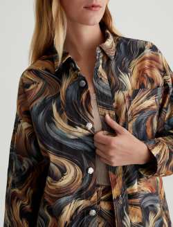 Lucien Jacket Wild Fur Art Project Utility Shirt Jacket WOMENS TOPS Photo 3