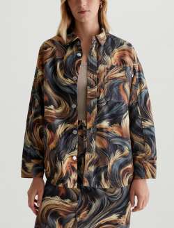 Lucien Jacket Wild Fur Art Project Utility Shirt Jacket WOMENS TOPS Photo 5