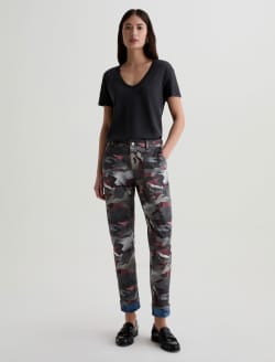 Caden Tapered Trouser Wax Camo Pink Mid-Rise Relaxed WOMENS BOTTOMS Photo 2