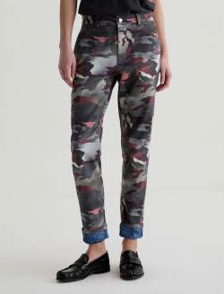 Caden Tapered Trouser Wax Camo Pink Mid-Rise Relaxed WOMENS BOTTOMS Photo 3