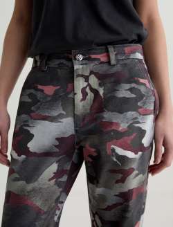 Caden Tapered Trouser Wax Camo Pink Mid-Rise Relaxed WOMENS BOTTOMS Photo 4