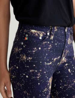 Mari Cosmic Ray Golden Topaz Art Project Mid-Rise Slim Straight WOMENS BOTTOMS Photo 4