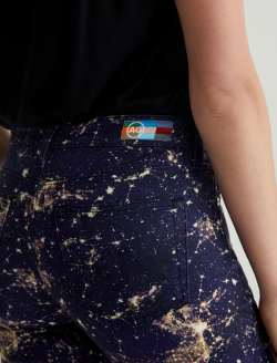 Mari Cosmic Ray Golden Topaz Art Project Mid-Rise Slim Straight WOMENS BOTTOMS Photo 7