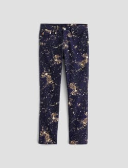 Mari Cosmic Ray Golden Topaz Art Project Mid-Rise Slim Straight WOMENS BOTTOMS Photo 1