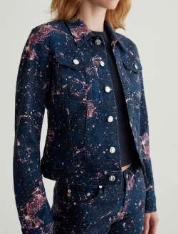 Robyn Jacket Cosmic Ray Pearl Pink Art Project Slim Jacket WOMENS TOPS Photo 3