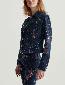 Robyn Jacket Cosmic Ray Pearl Pink Art Project Slim Jacket WOMENS TOPS Photo 7