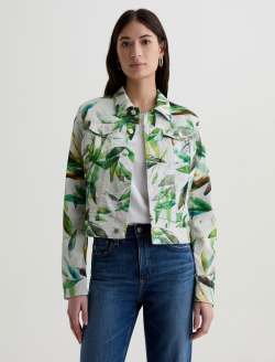 Robyn Jacket Morning Leaves Paint Art Project Slim Jacket WOMENS TOPS Photo 2