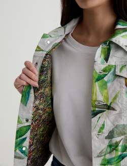 Robyn Jacket Morning Leaves Paint Art Project Slim Jacket WOMENS TOPS Photo 3