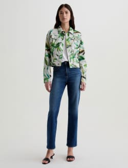 Robyn Jacket Morning Leaves Paint Art Project Slim Jacket WOMENS TOPS Photo 5