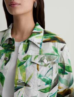 Robyn Jacket Morning Leaves Paint Art Project Slim Jacket WOMENS TOPS Photo 6