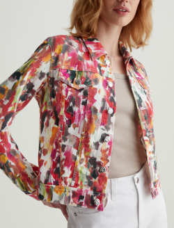 Robyn Jacket Venus Mix Red Multi Slim Trucker WOMENS TOPS Photo 3