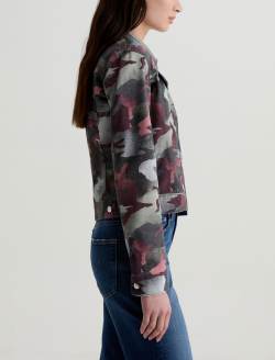 Robyn Jacket Wax Camo Pink Slim Trucker WOMENS TOPS Photo 4
