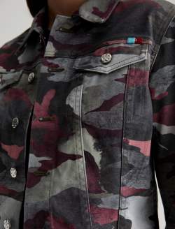 Robyn Jacket Wax Camo Pink Slim Trucker WOMENS TOPS Photo 6