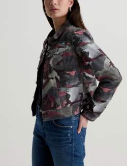 Robyn Jacket Wax Camo Pink Slim Trucker WOMENS TOPS Photo 7