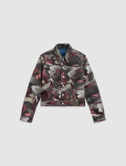 Robyn Jacket Wax Camo Pink Slim Trucker WOMENS TOPS Photo 1