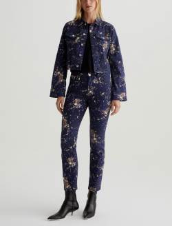 Isa Jacket Cosmic Ray Golden Topaz Art Project Cropped Trucker Jacket WOMENS TOPS Photo 4