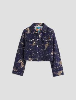 Isa Jacket Cosmic Ray Golden Topaz Art Project Cropped Trucker Jacket WOMENS TOPS Photo 1