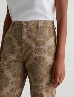 Caden SUD Tapered Trouser Boho Damask Sueded Sateen Mid-Rise Relaxed    WOMENS BOTTOMS Photo 4
