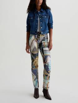Mari SUD Pant The Mall Sueded Sateen Slim Straight WOMENS BOTTOMS Photo 2