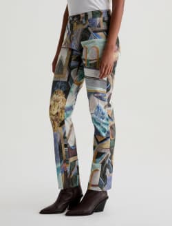 Mari SUD Pant The Mall Sueded Sateen Slim Straight WOMENS BOTTOMS Photo 6