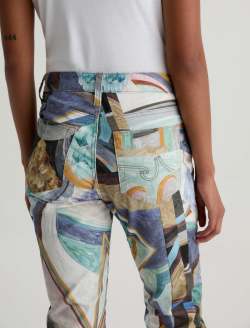 Mari SUD Pant The Mall Sueded Sateen Slim Straight WOMENS BOTTOMS Photo 7