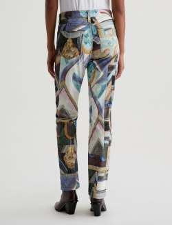 Mari SUD Pant The Mall Sueded Sateen Slim Straight WOMENS BOTTOMS Photo 8