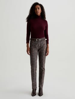 Mari SUD Pant Tribal Snake Skin Sueded Mid-Rise Slim Straight WOMENS BOTTOMS Photo 2