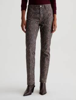 Mari SUD Pant Tribal Snake Skin Sueded Mid-Rise Slim Straight WOMENS BOTTOMS Photo 3