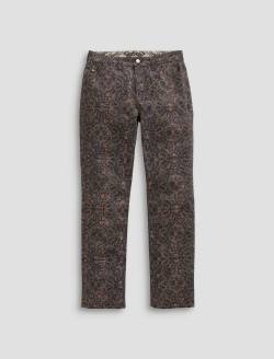 Mari SUD Pant Tribal Snake Skin Sueded Mid-Rise Slim Straight WOMENS BOTTOMS Photo 1