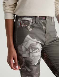 Farrah Boot SUD Pant Winter Flower Sueded Sateen Mid-Rise Boot WOMENS BOTTOMS Photo 4