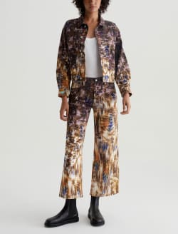 Saige Wide Leg Crop SUD Blurry Night Art Project Mid-Rise Wide Leg WOMENS BOTTOMS Photo 1
