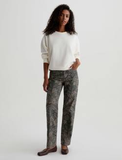 Brinley SUD Pant Boho Quilting Sueded Mid-Rise Straight WOMENS BOTTOMS Photo 2
