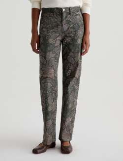 Brinley SUD Pant Boho Quilting Sueded Mid-Rise Straight WOMENS BOTTOMS Photo 3
