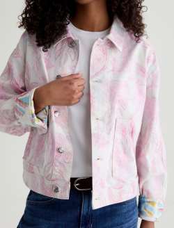 Genni SUD Jacket Paisley Sueded Sateen Cropped Jacket WOMENS TOPS Photo 3