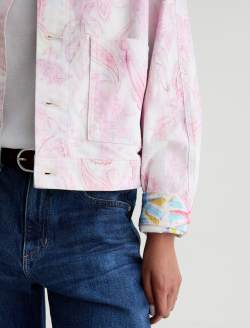 Genni SUD Jacket Paisley Sueded Sateen Cropped Jacket WOMENS TOPS Photo 6