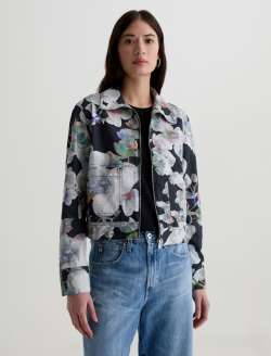 Jo Jacket SUD Flowers Sketch Art Project Utility Jacket WOMENS TOPS Photo 2
